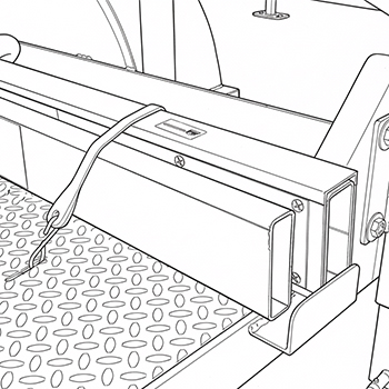 Crossing Arm Stowed in Holder